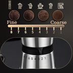 Precision Manual Coffee Grinder Large Capacity for Home Use, 8 Adjustable Coarseness Setting, Ceramic Burr Hand Held Stainless Steel Espresso Bean Mill for Travel Camping, Easy to Clean