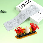 mostsom Silicone Mold 3D Hollow Out Lace Mold 3D Cake Christmas Snowflakes Silicone Mould Fondant Chocolate Stencil Border Bakeware Cake Decorating (M_ Snowflower)