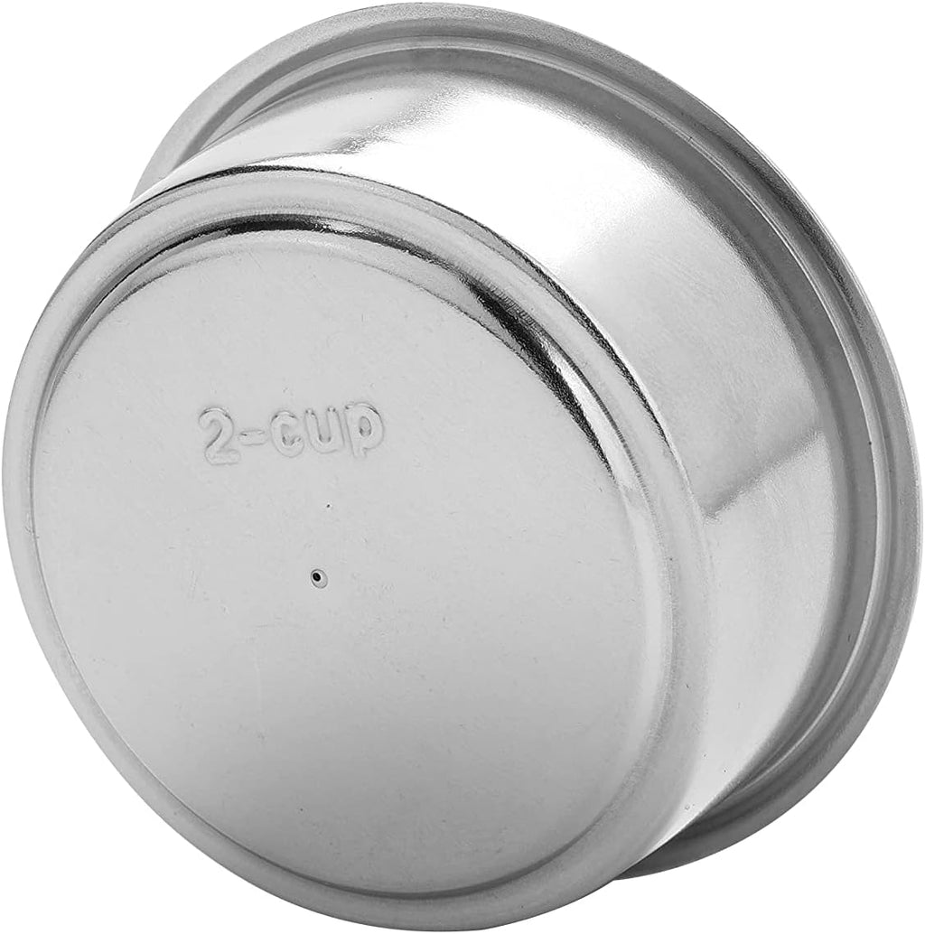 51mm Stainless Steel Coffee Filter Basket, Fit for Gevi/CASABREWS/CAPRESSO,2 Cup Coffee 51mm Dual Wall pressurized Filter Basket, Please check the size and shape carefully
