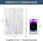 Koville African Natural Marble Cutting Board for Kitchen Pastry Bread, 12" x 8" Genuine Marble Cheese Board Stone Tray for Counter, Bathroom Perfume Tray Jewelry Candle Plate (Namib Fantasy)