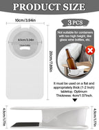 3PCS Drinking Cup Holder Clip Kalolary Chair Desk Bottle Cup Stand DIY Glass Clamp Storage Saucer Clip with Groove for Potted Plant Beverage Coffee Mug Holder Clip for Home & Office (White)