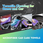 HOMEXCEL Microfiber Cleaning Cloth 12 Pack 12.5 x 12.5 Inch Microfiber Towels for Cars Ultra Absorbent Cleaning Rags Lint Free Cleaning Towels for Household Kitchen, Window Car Purple