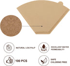 Disposable Coffee Paper Filters, 100 Pcs #4 Cone Replacement Filter for Ninja Coffee Maker