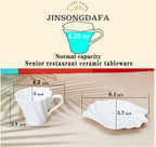 4.25 oz Espresso cups set of 4 | Italian style espresso cups and saucers | Porcelain espresso cup set | Espresso mugs | Demi tasse cups | Espresso cups and saucers|tea cup and saucer