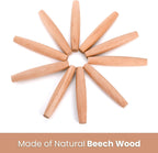 Elsjoy 12 Pack 8 Inch Small Wood Rolling Pins, Non-Stick Wooden Dough Roller Pin for Baking Pie, Cookie, Pasta, Dumpling