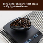 watchget Ceramic Coffee Dosing Cup & Tea Storage Tray, Single Dose Measuring Container for Coffee Beans & Loose Leaf Tea Dosing Vessel, Black