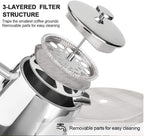 Secura French Press Coffee Maker, 34-Ounce, 304 Stainless Steel Insulated Coffee Press with Extra ScreenSecura French Press Coffee Maker, 34-Ounce, 304 Stainless Steel Insulated Coffee Press with Extra Screen