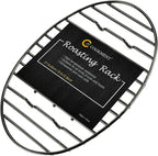 JY COOKMENT Roasting Rack with Integrated Feet, Cooling Drying Rack With Enameled Coating, PTFE Free, Great for Cooking, Roasting, Drying, Grilling, Dishwasher Safe (12.5"x8.5")