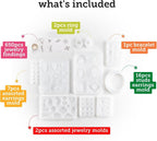 Incraftables Epoxy Resin Molds Kit Bundle. Silicone Resin Kit with Molds including 24pcs Molds, Earring, Keychain, Bracelet & DIY Jewelry Making Supplies. Large Epoxy Resin Kits and Molds Complete Set