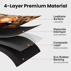 17"x 32" Coffee Bar Mat, Coffee Beans Absorbent Dish Drying Mat Cuttable Hide Stain Draining Table Pad for Kitchen Counter, Coffee Bar Accessories