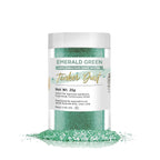 Bakell Bulk Size | Emerald Deep Tinker Dust Edible Glitter Jar | Food Grade Gourmet Garnish Green 25g
