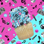 Manvscakes, pink sprinkles, valentines, cake sprinkles, gluten free, cookies, chocolate, fondant, princess topping, ice cream, edible, dessert decoration (Black Pink Blue)