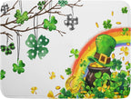 Giwawa St Patrick Dish Drying Mat Large Lucky Clover Tree Shamrock Dish Drainer Mats 18x24inch Spring Elf Hat Rainbow Colorful Fast Drying Absorbent Dish Drying Pad for Kitchen Counter Decor