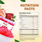 Fanale Strawberry Popping Boba Pearls, Vegan, Non GMO, Gluten Free, Fat Free, Perfect for Bubble Tea, Smoothies, Ice Cream, Desserts, and Beverages.