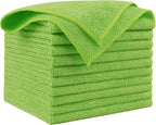 AIDEA Microfiber Cleaning Cloth, 10PK, Microfiber Towels for Cars, Premium All Purpose Car Cloths, Dusting Cloth Cleaning Rags, Absorbent Towels for SUVs, House, Kitchen, Window, 12"×12", Green