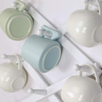 Dseap Accordian Wall Hanger: 16” High Wooden Wall Expandable Coat Rack, Hat Rack Holder, Accordion Hook for Baseball Caps, Coats, Mugs, 17 Peg Hooks, White