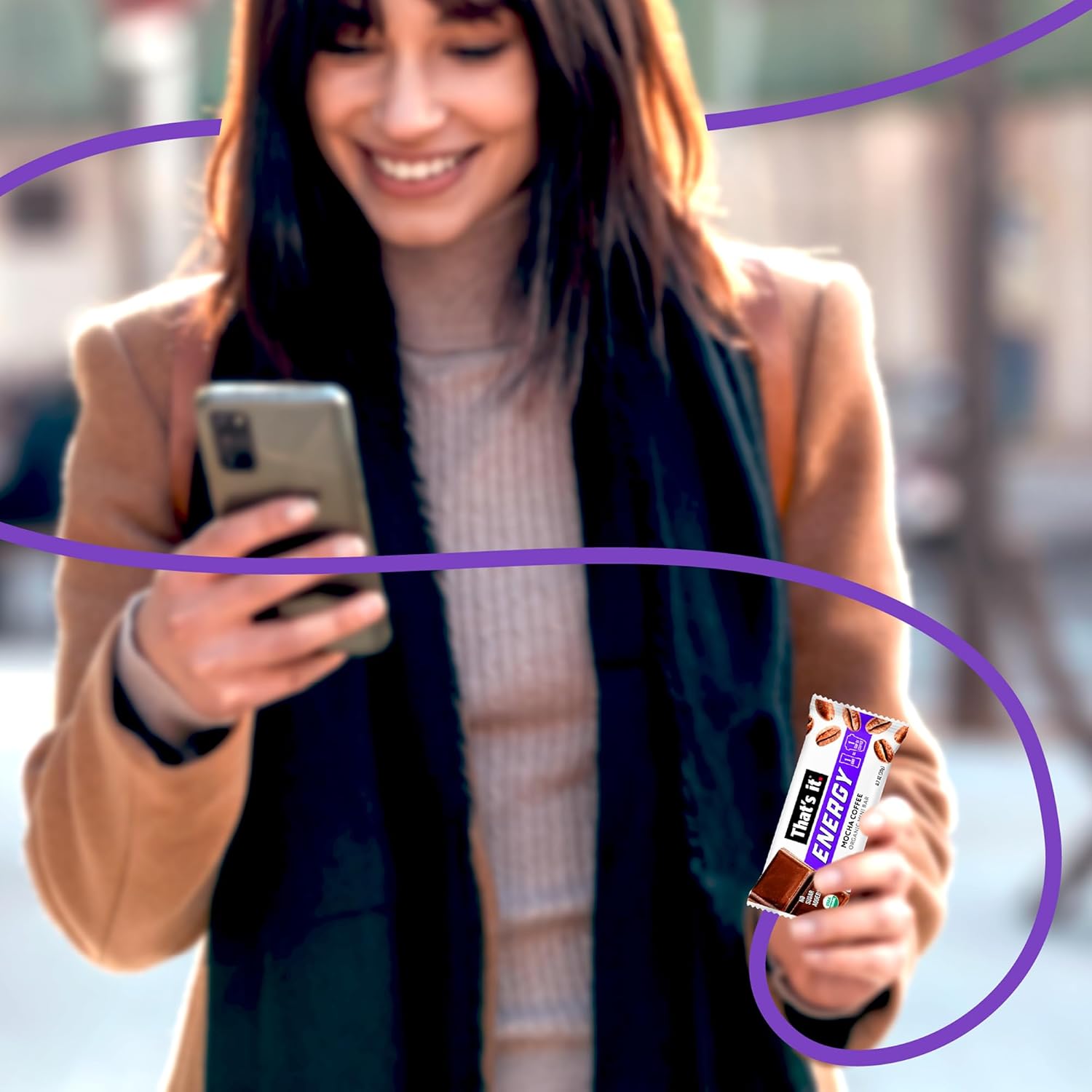 That’s it. Organic Energy Coffee Mini Bars - (1 Mini Bar = 1 Cup of Coffee) Grab and Go, No Added Sugars, Non-GMO, Caffeine Power Snack, Kosher, Allergy Friendly (Mocha Coffee - 15 Count)