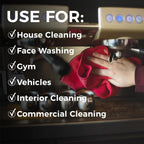 The Rag Company - All-Purpose Microfiber Terry Cleaning Towels - Commercial Grade, Highly Absorbent, Lint-Free, Streak-Free, Kitchens, Bathrooms, Offices, 300gsm, 14in x 14in, Midnight (12-Pack)