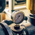 MEASUREMAN Fully Stainless Steel Hydraulic Glycerin Filled Pressure Gauge, 2-1/2" Dial Size, 1/4" NPT Lower Mount, 0-60psi/kpa