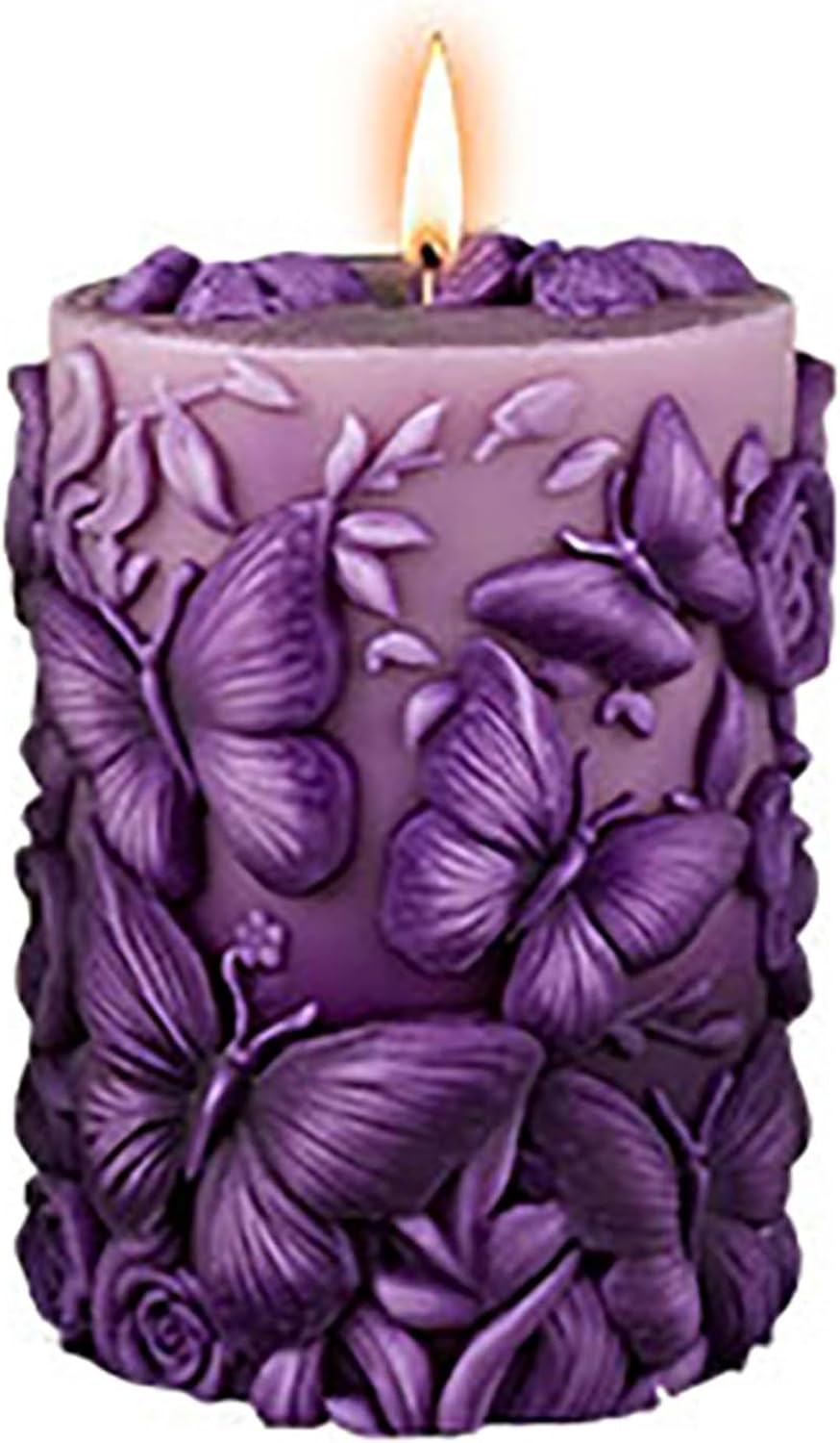 Butterfly Flower Cylinder Molds Silicone Wave Spiral Candle Mold - Silicone Resin Casting Molds for Candle & Resin & Soap Craft Supplies