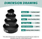 SHIKORI Cake Pan Set for Baking, Non-Stick Springform Pans Set of 4 (4, 7, 9 10 inch), Round Cheesecake Pan, Leak-Proof Cake Pans with Removable Bottom-Heart 4 Pcs