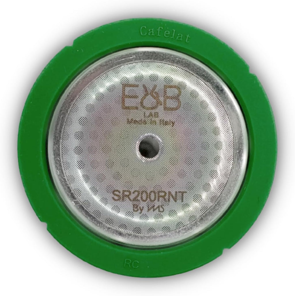 Custom Tune Up Kit 3in1 for Rancilio Silvia. IMS Nanotech Reinforced Screen SRT200NT, Cafelat Gasket - Green, Flat Screw