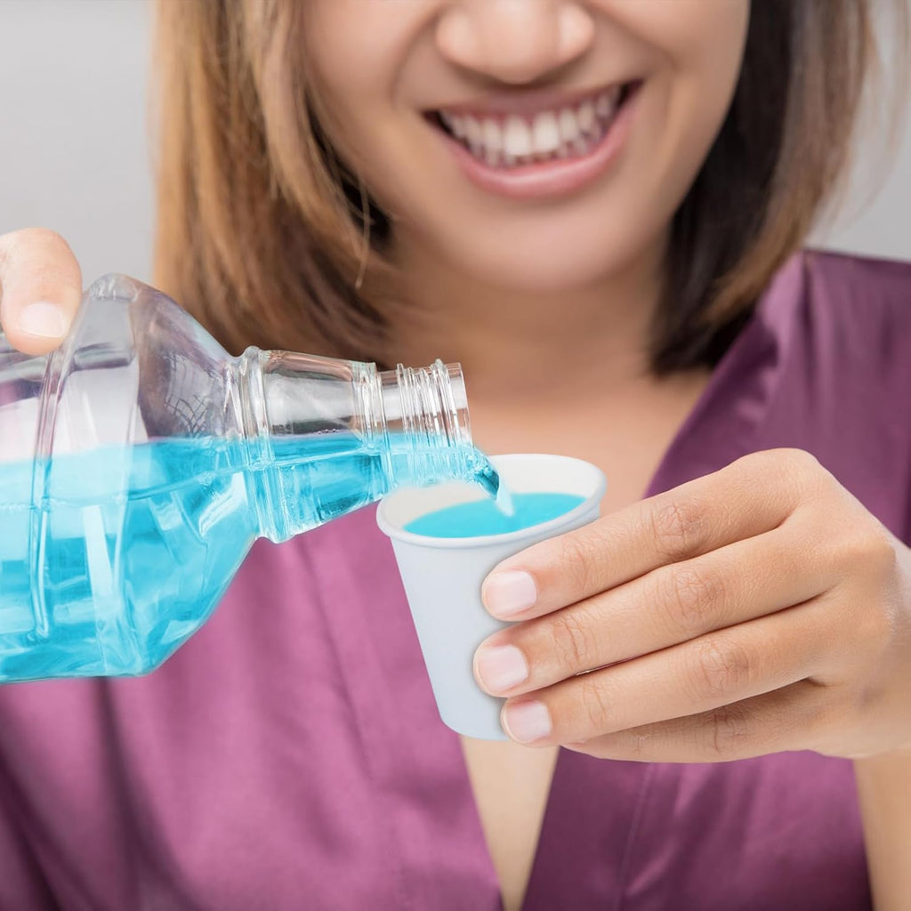 600 Pack 4 oz Paper Cups, Disposable Mini Bathroom Mouthwash Cups, Hot/Cold Drinking Cups, White Disposable Paper Cups for Bathroom, Home, Party, Office, Picnic, Travel