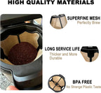 Reusable Coffee Filter Basket for Ninja, Stainless Steel Cone Coffee Permanent Filters, Replacement Parts for Ninja Coffee Maker CM300/305/401|CP300/301/305/307/307C