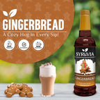 Syruvia Gingerbread Syrup for Coffee 25.4 fl Ounces Gingerbread syrup for Cocktails