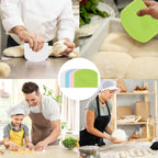 4 Pieces Food Scraper, Flexible Dough Scraper, Dough Scraper for Sourdough, Multifunctional Kitchen Scraper Tool, Baking Scraper, Bread Dough Cutter, Cake Smoother for Icing (White, Green, Blue, Pink)