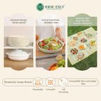 Homienly 65 oz Large Salad Bowls Wheat Straw Big Bowls 10 inch Serving Bowls Wheat Straw Plates Bowls Set of 6 Wide and Shallow Bowls for Kitchen Dishwasher Safe-Beige