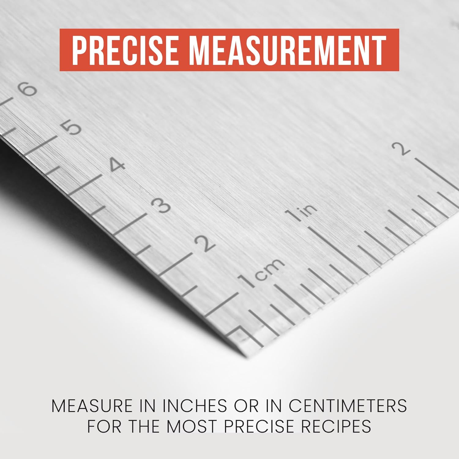 Chef Pomodoro Stainless Steel Bench Scraper 6" for Bread, Pizza and Pastry, Dough Scraper, Kitchen Scraper Tool, Sharp Edge Food Scraper Tool Kitchen, Heavy Duty Bench Knife, Nonslip Pastry Cutter