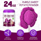 Purple Sweet Potato Powder 24oz (680g) - Natural Food Coloring for Baking, Drinks & Smoothies｜Ube/Purple Yam Alternative, Non-GMO, Gluten-Free, Resealable Fresh Pack