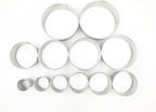 12 Piece Plain Round Pastry/Cookie Cutter Set Heavy Duty Commercial Grade 18/8 304 Stainless Steel - Metal Marked Size – Perfect For Cooking Enthusiast