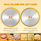 CGOLDENWALL Meat Slicer, 220W Electric Deil Food Slicer with 2 Removable 7.5" Blades, 4/5" Adjustable Thickness, Food Slicer Machine for Home Cutting Meat Cheese Bread Vegetables, 110V CE