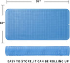 Silicone Dish Drying Mat for Multiple Usage,Easy clean,Eco-friendly,Heat-resistant Silicone Mat for Kitchen Counter or Sink,Refrigerator or Drawer Liner Lichen BlueL 5XL 36inches x 18inches