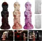 Tower Skull Candle Mold - Skull Resin Casting Mold for Candle Making & Home Decor