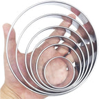 DOCZEN 6 PCS Round Cookie Cutter Set (2, 3, 3.5, 4, 5, 6 Inch) - Biscuit Cutters For Baking - Large Circle Cookie Cutters Variety Pack, Metal Stainless Steel, 6 Pack