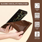 2 Pcs Chocolate Molds Silicone, Deep Chocolate Bar Mold, Non-Stick Food Grade Chocolate Mold for Dubai Chocolate Bar Pistachio, Candy Making - 10 Square Shape