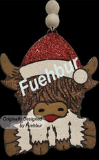 【300+ Design Optional】 Fuehbur Baby Highland Cow Car Freshies Silicone Mold - Air Freshie - Aroma Bead Freshener - Candle Soap Mould - Oven Safe