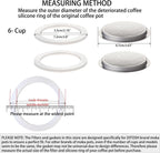 2 Pcs Filter with 3 Pcs Silicone Gasket Seals for 6 Cup Stovetop Espresso Coffee Maker Replacement Parts for DITOSH Aluminium Moka Pot