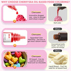 Oil Based Food Coloring for Chocolate Rainbow Oil Edible Food Dye Set for Baking Royal Icing Cookie Supplies Gluten Free 7x6ml Food Grade Food Color Kit, 0.25 Fl. Oz/Bottles