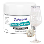 Bakerpan Pearl Luster Dust Edible, Intense White Edible Glitter for Cocktails, 4 Grams Edible Glitter for Cake Decorating, Cookies, Chocolates and Candies, Drinks (Made in USA)