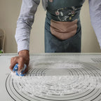 Yansumi silicone pastry non stick baking mat with measurement fondant mat with three sizes for silicone baking mat, counter mat, dough rolling mat,fondant/pie crust mat. (L,24"L x 16"W, Black)