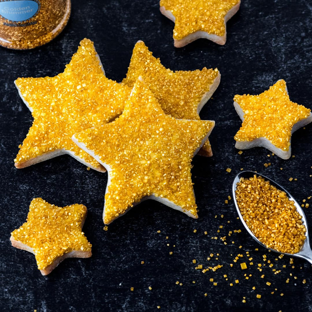 Sweets Indeed Sprinkles, Edible Sprinkle Sugar Mix, Perfect for Cake Decorations, Baking, Ice Cream, Cookies, Cupcake Topper, 5 ounces (Gold)