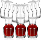 12 Pack Single Serving Wine Carafe Glass Small Mini Carafe Individual Wine Refill Decanter for Dinner Parties Tastings Bars Restaurants (6.5 oz)