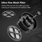 Stainless Steel French Press Coffee Maker, Double Walled Insulated Coffee & Tea Maker with Filter (Matte Black, 32 Ounce)