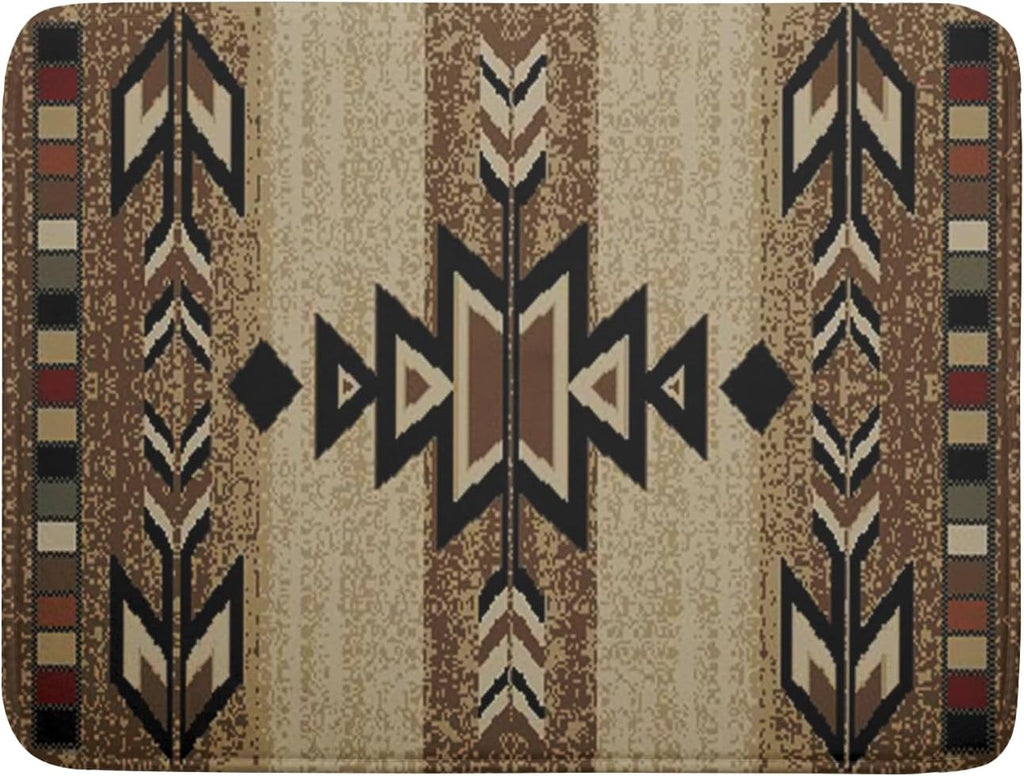 Giwawa 18"x24" Southwestern Dish Drying Mat Rustic Brown Tribal Ethnic Large Dish Drainer Mats Antique Native American Absorbent Microfiber Dish Drying Pad for Kitchen Countertop Decor