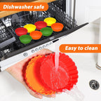 Webake Silicone Mini Tart Pan 4 Inch Non-stick Mini Quiche Molds Small Pie Baking Pan Tart Molds for Baking, Pack of 8