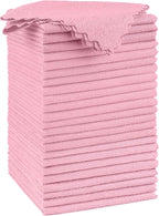 Orighty Microfiber Cleaning Cloth, 24 Pack Highly Absorbent Cleaning Supplies, Reusable Clean Rags for House, Microfiber Cloth for Kitchen, Window, Car Care, 11.5x11.5 inch Pink